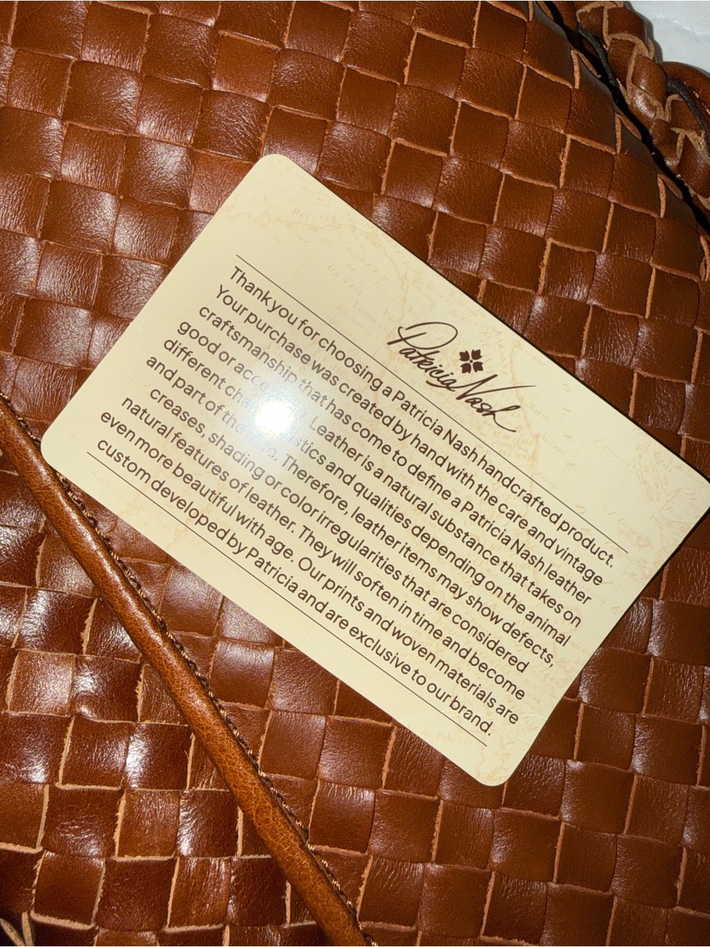 Patricia Nash Chestnut Braided Leather Shoulder Bag - Picture 8 of 8